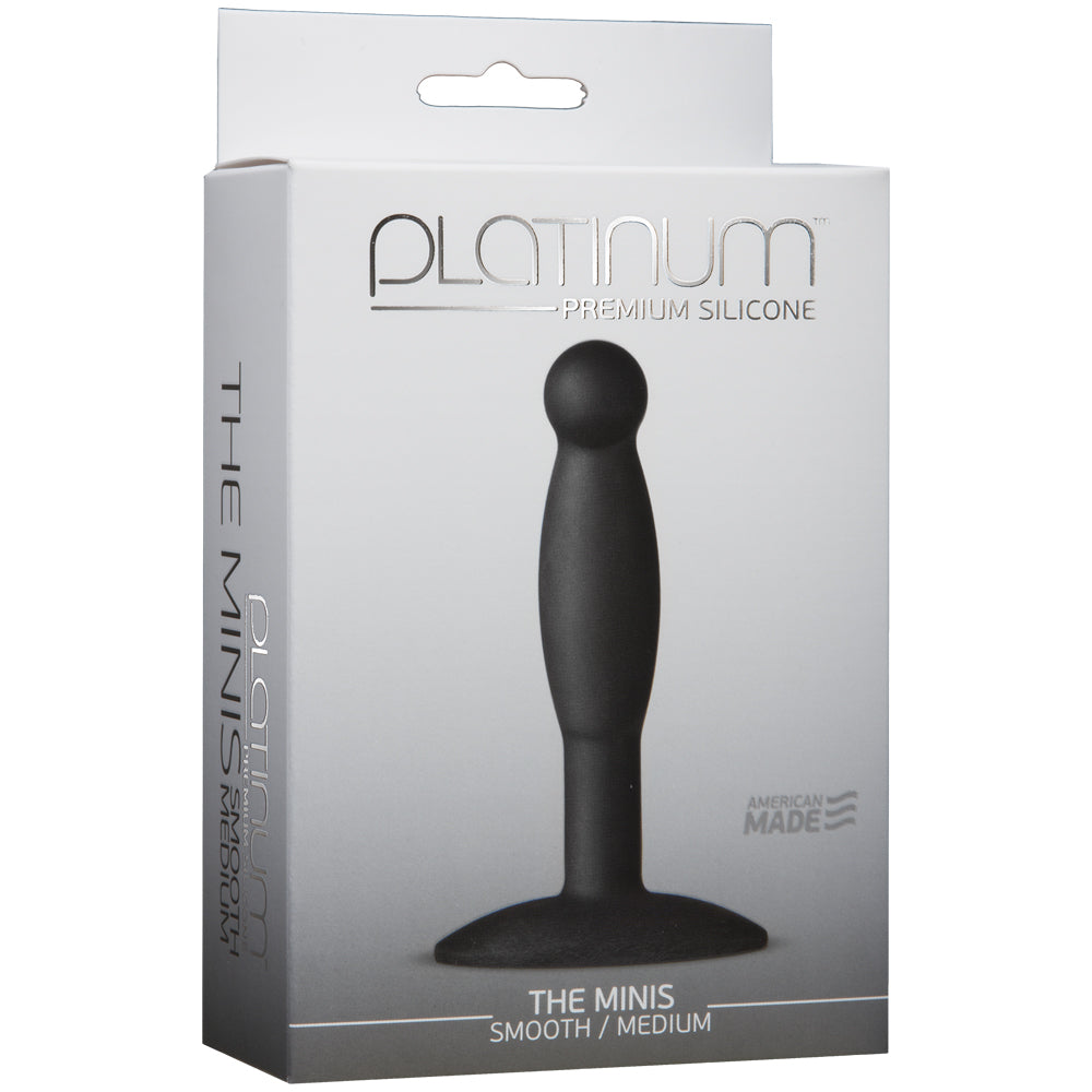 Platinum Premium Silicone - The Minis - Smooth - Medium Black | 782421020989 | Available at EroticWarehouse.com
