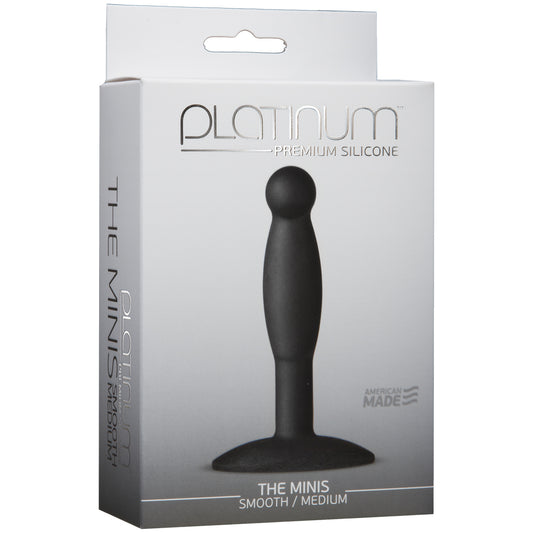 Platinum Premium Silicone - The Minis - Smooth - Medium Black | 782421020989 | Available at EroticWarehouse.com