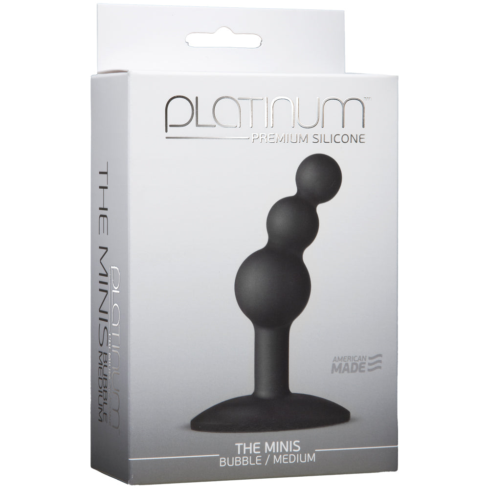 Platinum Premium Silicone - The Minis - Bubble - Medium Black | 782421021023 | Available at EroticWarehouse.com