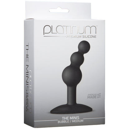 Platinum Premium Silicone - The Minis - Bubble - Medium Black | 782421021023 | Available at EroticWarehouse.com