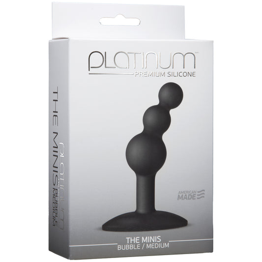 Platinum Premium Silicone - The Minis - Bubble - Medium Black | 782421021023 | Available at EroticWarehouse.com