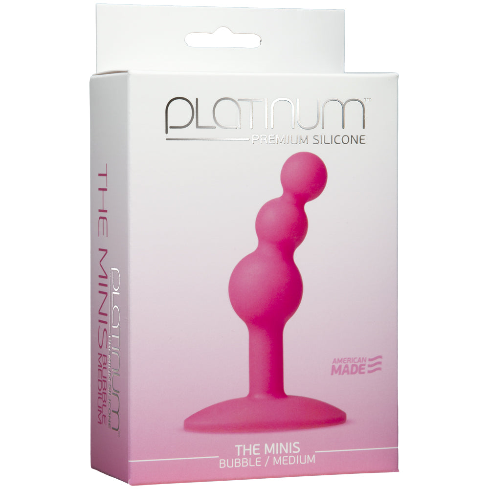 Platinum Premium Silicone - The Minis - Bubble - Medium Pink | 782421021030 | Available at EroticWarehouse.com