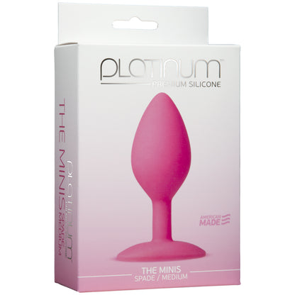 Platinum Premium Silicone - The Minis - Spade - Medium Pink | 782421021078 | Available at EroticWarehouse.com
