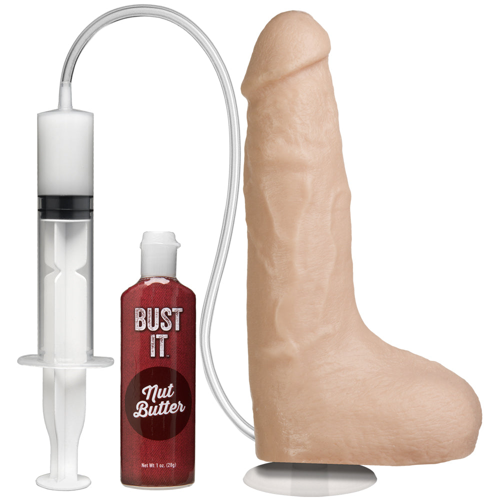 Bust It - Squirting Realistic Cock - With Removable Vac-U-Lock Suction Cup - Vanilla | 782421024291 | Available at EroticWarehouse.com