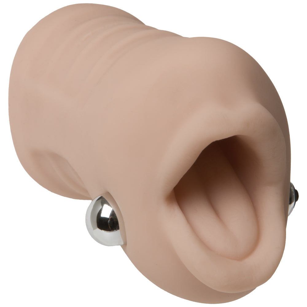 Signature Strokers Sasha Grey - ULTRASKYN Vibrating Deep Throat Sucker Vanilla | 782421025366 | Available at EroticWarehouse.com