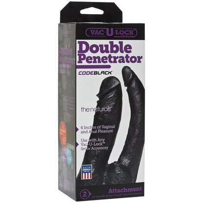 Vac-U-Lock Codeblack Double Penetrator The Naturals Codeblack | 782421026493 | Available at EroticWarehouse.com