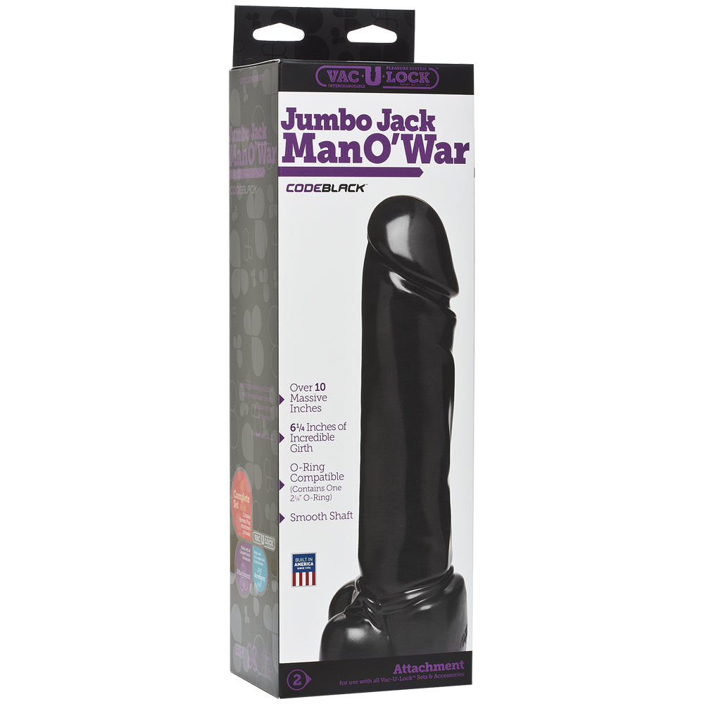 Vac-U-Lock Codeblack Jumbo Jack Man O'War Codeblack | 782421026561 | Available at EroticWarehouse.com