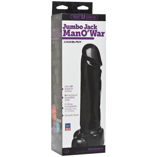 Vac-U-Lock Codeblack Jumbo Jack Man O'War Codeblack | 782421026561 | Available at EroticWarehouse.com