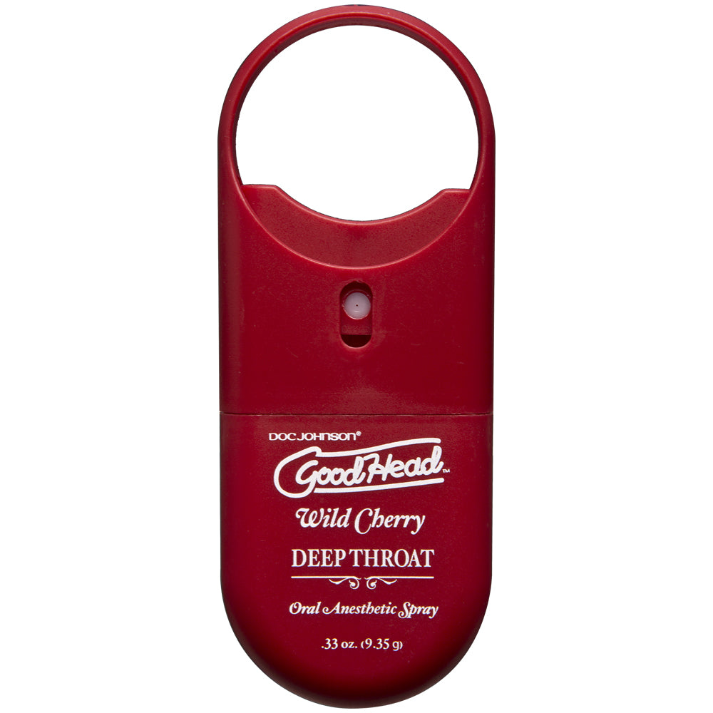 Goodhead Deep Throat Spray To-Go &ndash; Wild Cherry - .33 oz. | 782421026646 | Available at EroticWarehouse.com