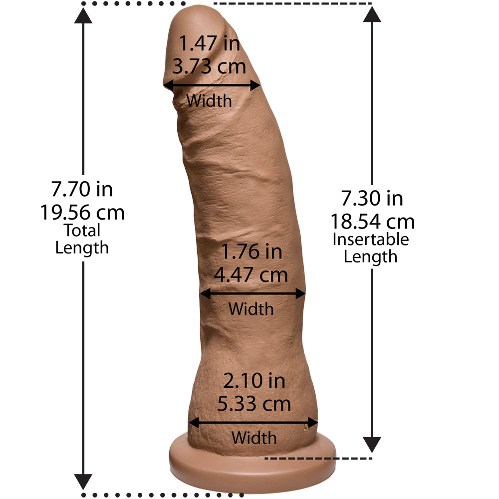 Platinum The Tru Ride Slim 7" Caramel | 782421031046 | Available at EroticWarehouse.com