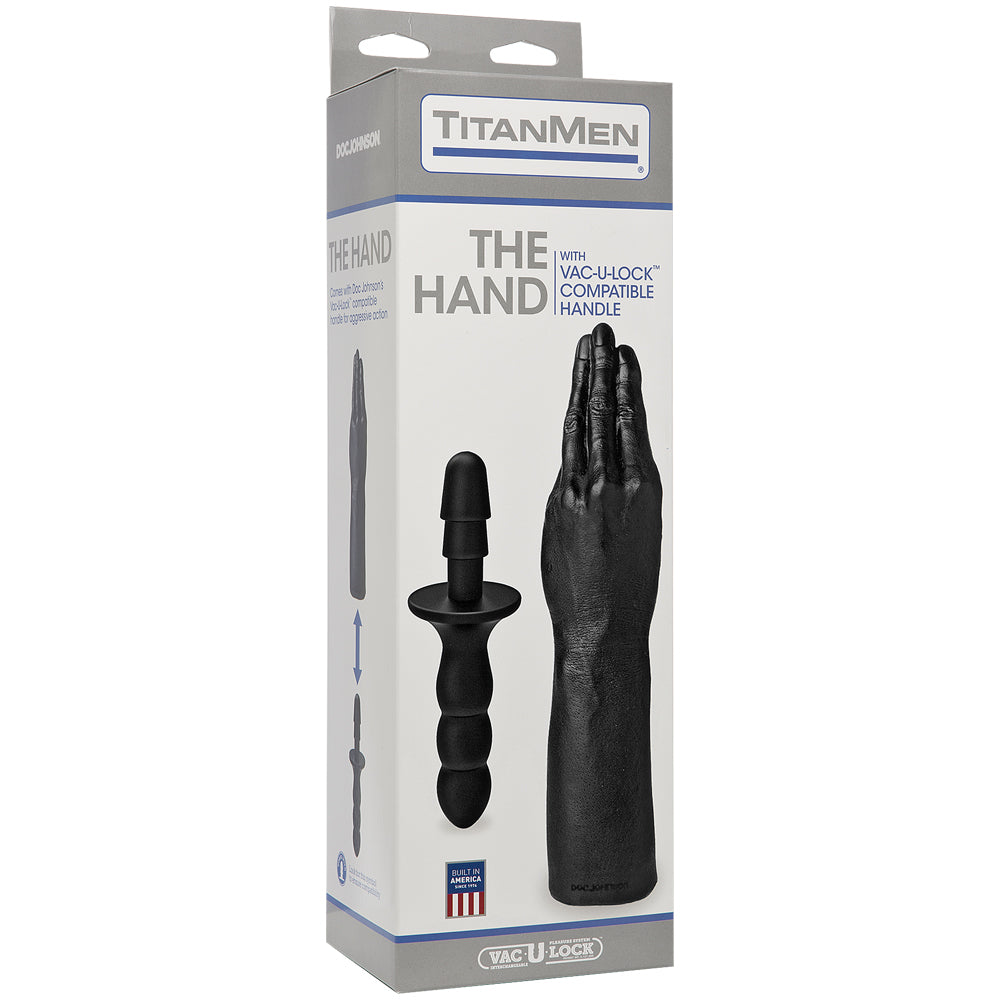 Titanmen The Hand With Vac-U-Lock Compatible Handle Black | 782421031695 | Available at EroticWarehouse.com