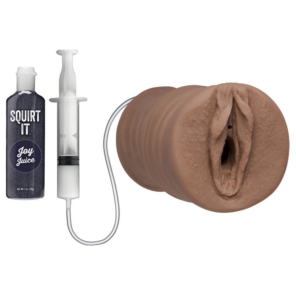 Squirt It Squirting Pussy With 1 Fl. Oz. Joy Juice Caramel | 782421054557 | Available at EroticWarehouse.com