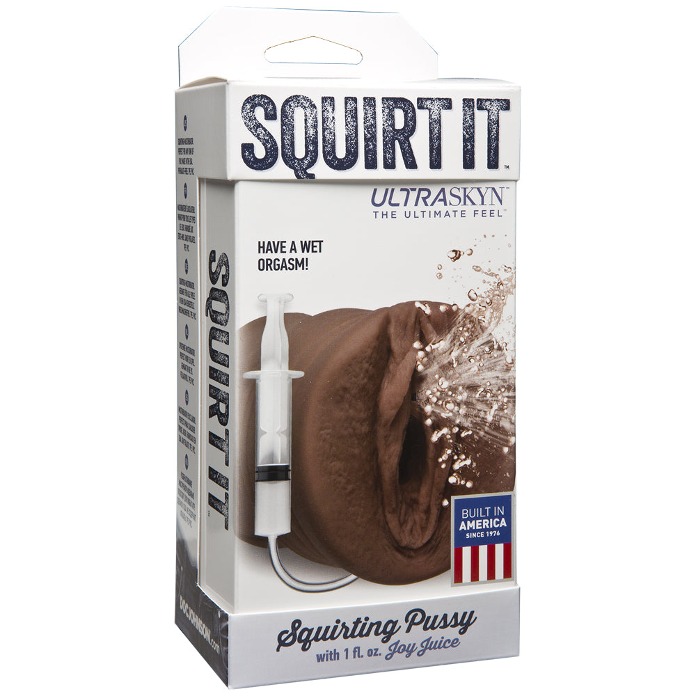 Squirt It Squirting Pussy With 1 oz. Joy Juice Chocolate | 782421054564 | Available at EroticWarehouse.com