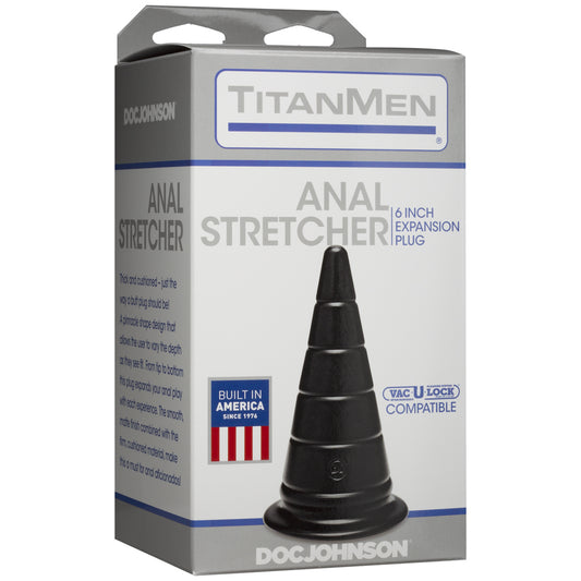 Titanmen Anal Stretcher 6" Expansion Plug Black | 782421054809 | Available at EroticWarehouse.com