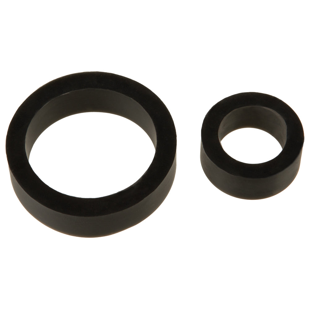 Titanmen Silicone Cock Rings Double Pack Black | 782421055660 | Available at EroticWarehouse.com