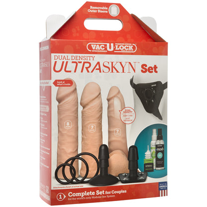 Vac-U-Lock Dual Density Ultraskyn Set Vanilla | 782421057176 | Available at EroticWarehouse.com