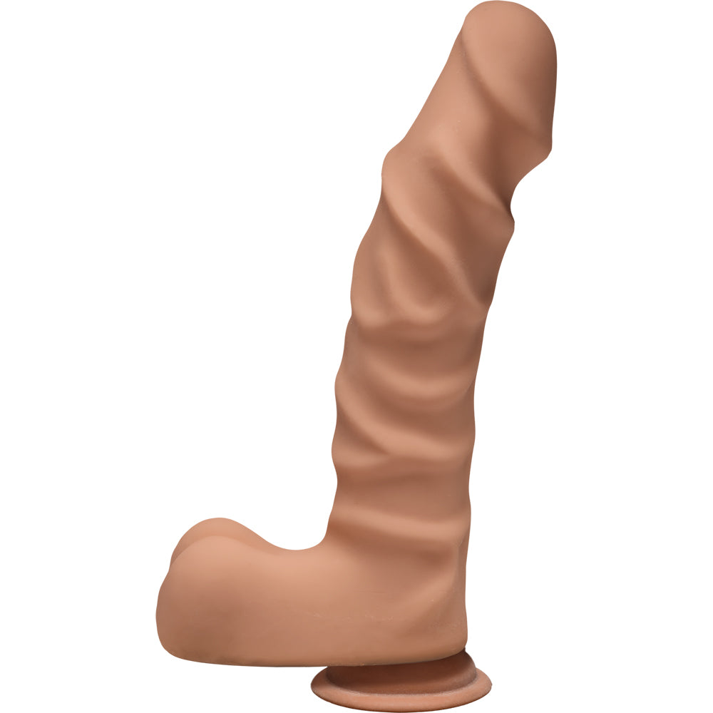 The D - Ragin' D With Balls 9" Caramel | 782421058845 | Available at EroticWarehouse.com