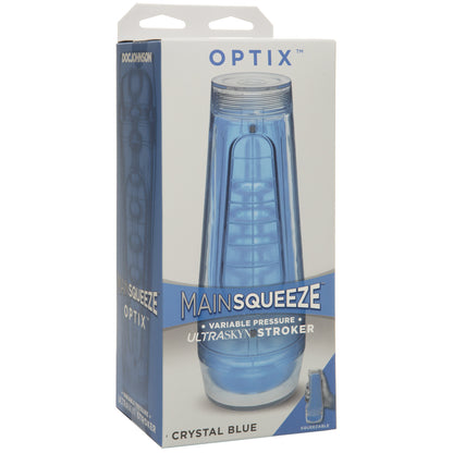 Main Squeeze Optix ULTRASKYN Stroker Crystal Blue | 782421066963 | Available at EroticWarehouse.com