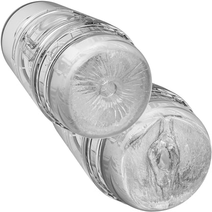 Main Squeeze Pop-Off Optix ULTRASKYN Compact Stroker Pussy & Ass Clear | 782421067304 | Available at EroticWarehouse.com