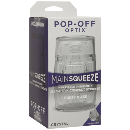 Main Squeeze Pop-Off Optix ULTRASKYN Compact Stroker Pussy & Ass Clear | 782421067304 | Available at EroticWarehouse.com