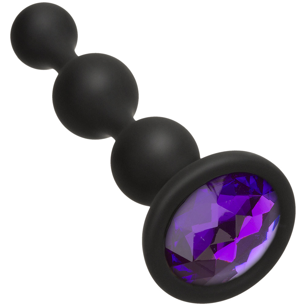 Booty Bling Jeweled Wearable Silicone Beads Purple | 782421068189 | Available at EroticWarehouse.com
