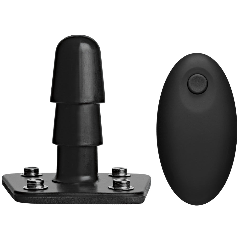 Vac-U-Lock Vibrating Plug With Wireless Remote Black | 782421069056 | Available at EroticWarehouse.com