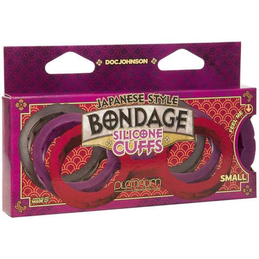 Japanese Bondage Silicone Cuffs Small Purple | 782421069421 | Available at EroticWarehouse.com