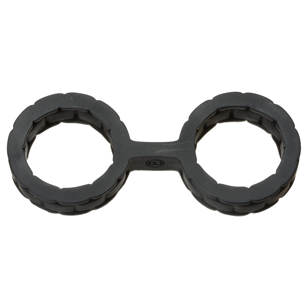Japanese Bondage Silicone Cuffs Small Black | 782421069438 | Available at EroticWarehouse.com
