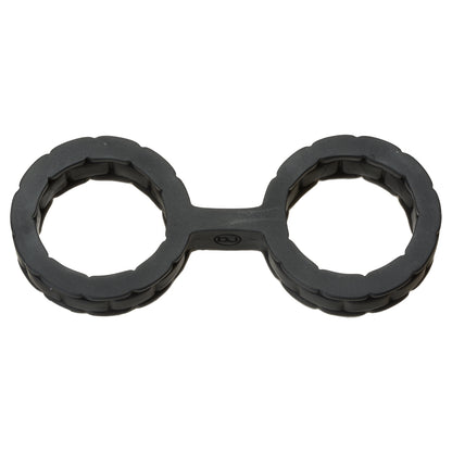 Japanese Bondage Silicone Cuffs Small Black | 782421069438 | Available at EroticWarehouse.com