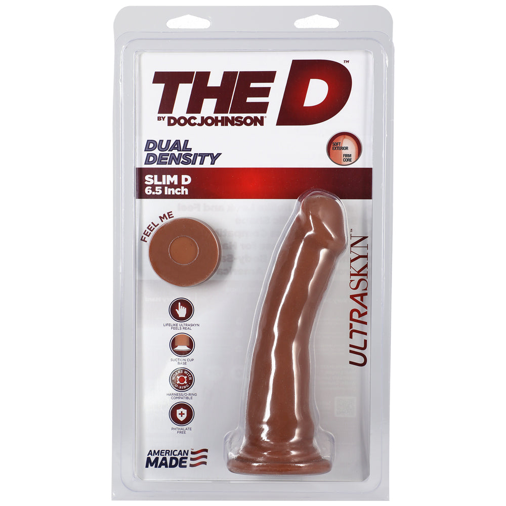 The D Slim D 6.5" Ultraskyn Caramel | 782421069544 | Available at EroticWarehouse.com
