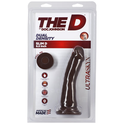 The D Slim D 6.5" Ultraskyn Chocolate | 782421069551 | Available at EroticWarehouse.com