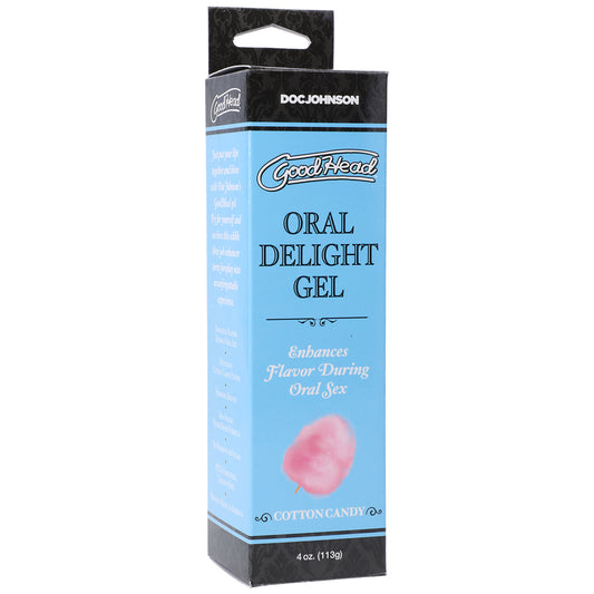 Goodhead Oral Delight Gel Cotton Candy 4 oz. Tube | 782421069612 | Available at EroticWarehouse.com