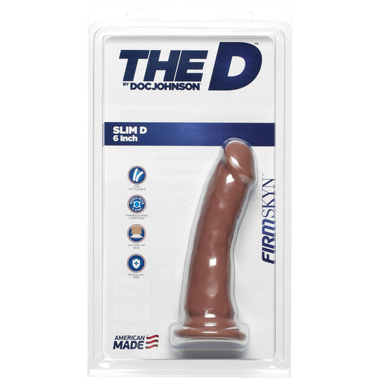 The D Slim D 6.5" Firmskyn Caramel | 782421069797 | Available at EroticWarehouse.com