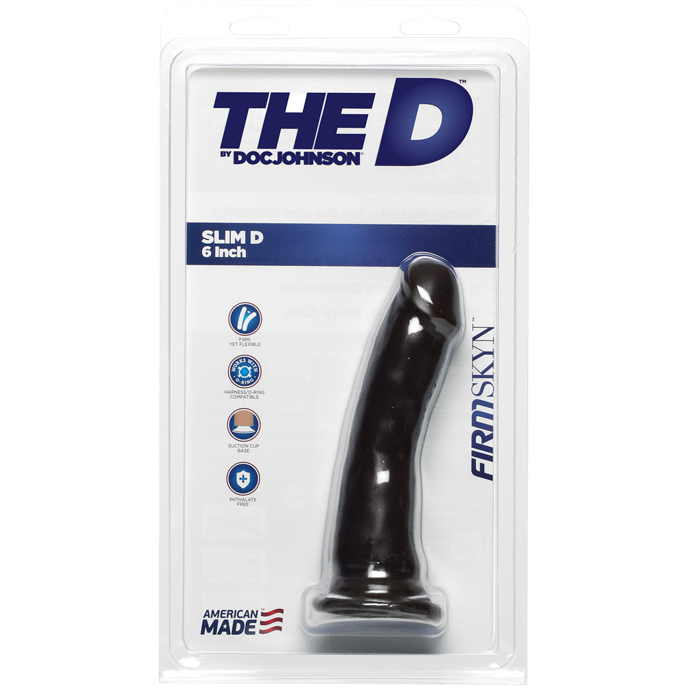The D Slim D 6.5" Firmskyn Chocolate | 782421069803 | Available at EroticWarehouse.com