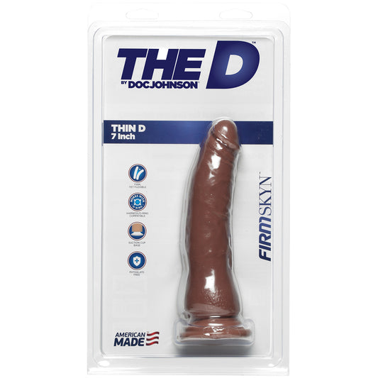 The D Thin D 7" Firmskyn Caramel | 782421069827 | Available at EroticWarehouse.com