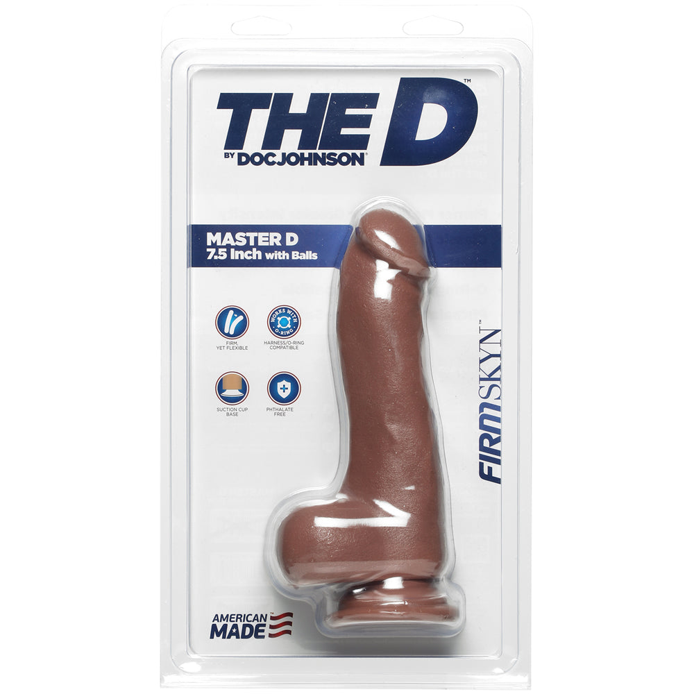 The D Master D 7.5" With Balls Firmskyn Caramel | 782421069858 | Available at EroticWarehouse.com