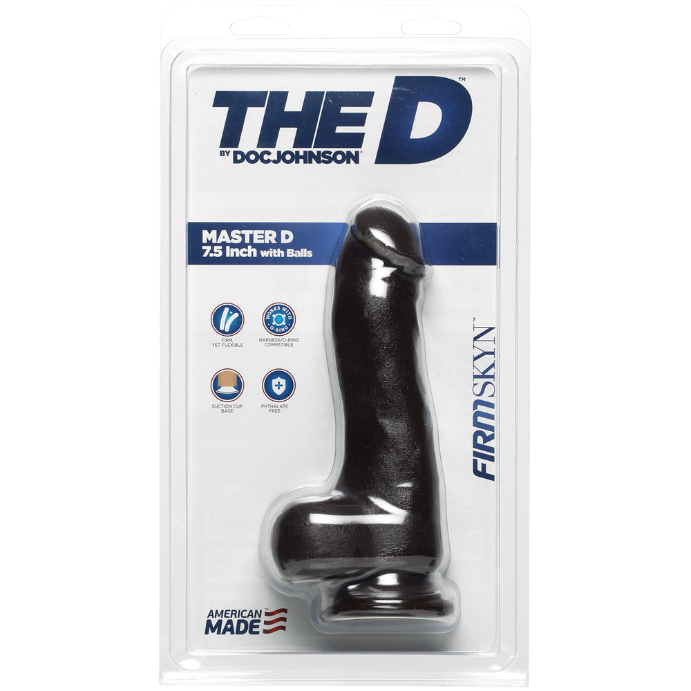 The D Master D 7.5" With Balls Firmskyn Chocolate | 782421069865 | Available at EroticWarehouse.com
