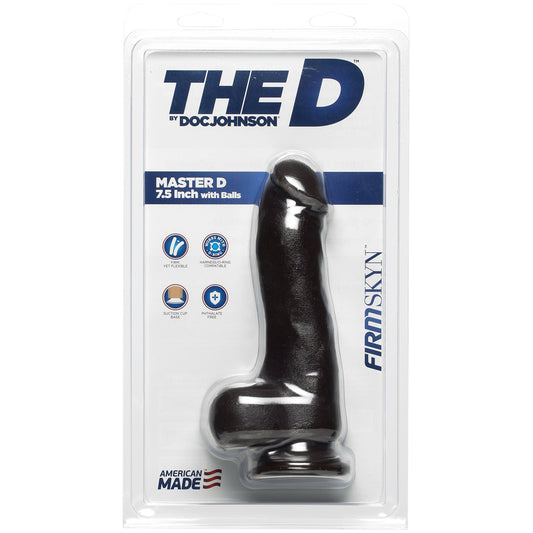 The D Master D 7.5" With Balls Firmskyn Chocolate | 782421069865 | Available at EroticWarehouse.com