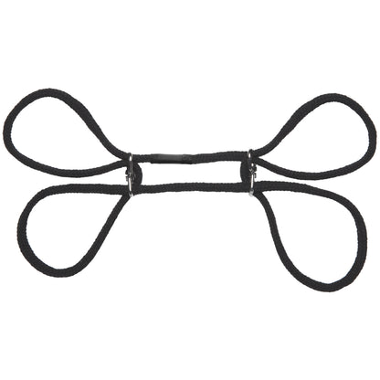 Japanese Style Bondage 100% Cotton Wrist Or Ankle Cuffs Black | 782421072711 | Available at EroticWarehouse.com