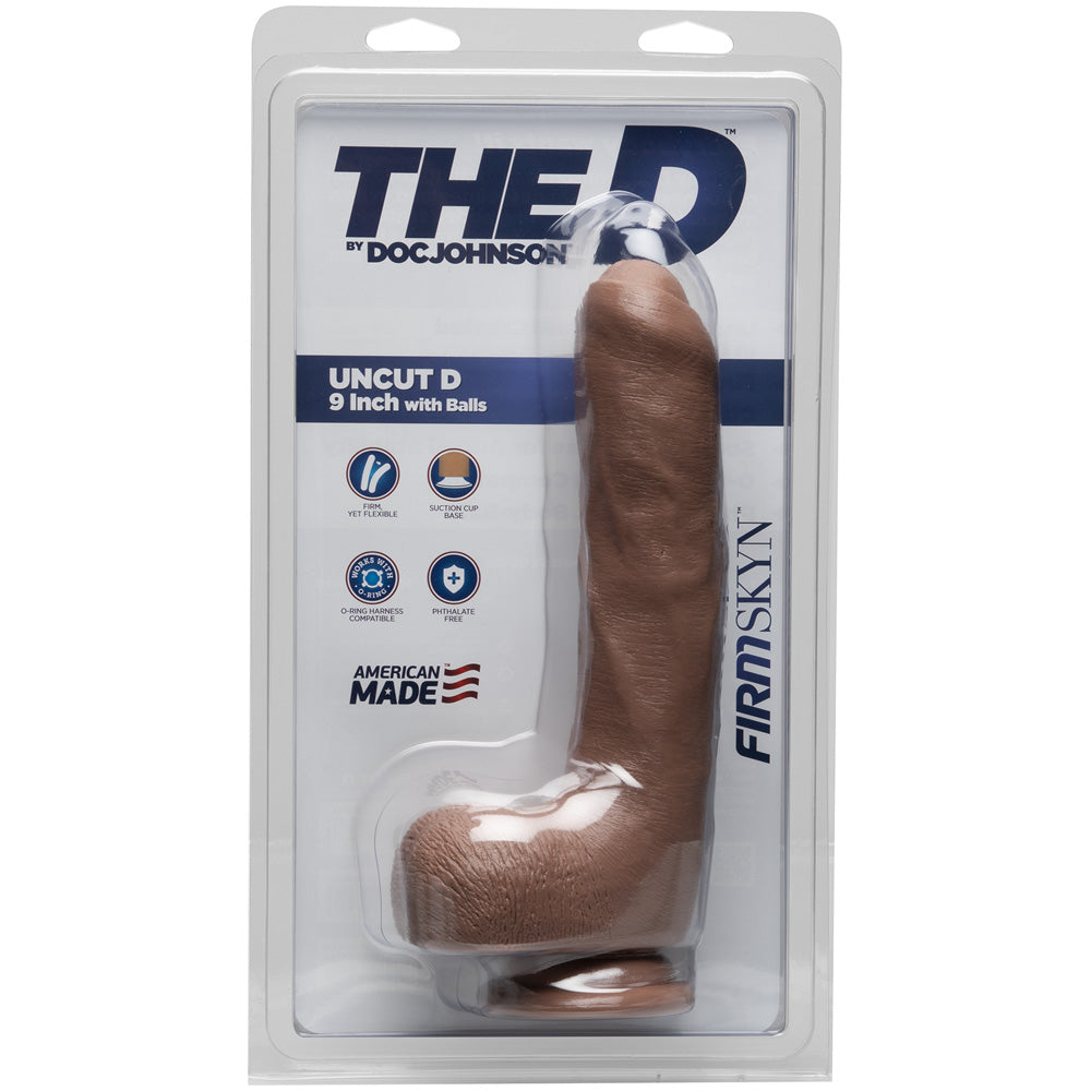 The D - Uncut D 9" With Balls Firmskyn Caramel | 782421072773 | Available at EroticWarehouse.com