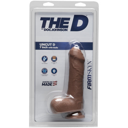 The D - Uncut D 7" With Balls Firmskyn Caramel | 782421072803 | Available at EroticWarehouse.com