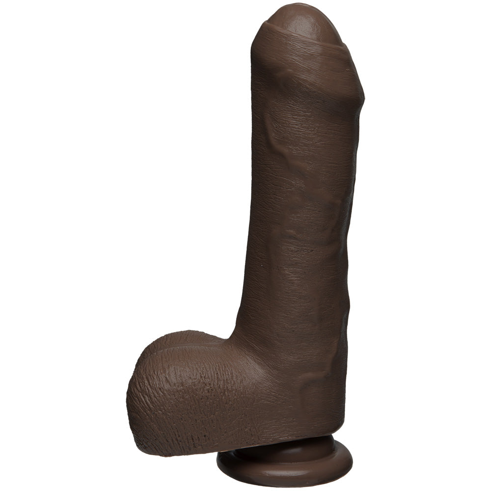 The D - Uncut D 7" With Balls Firmskyn Chocolate | 782421072810 | Available at EroticWarehouse.com