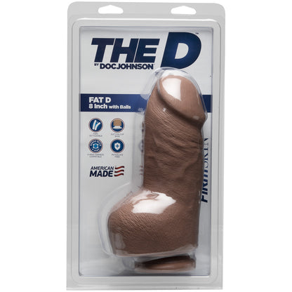 The D - Fat D 8" With Balls Firmskyn Caramel | 782421072995 | Available at EroticWarehouse.com