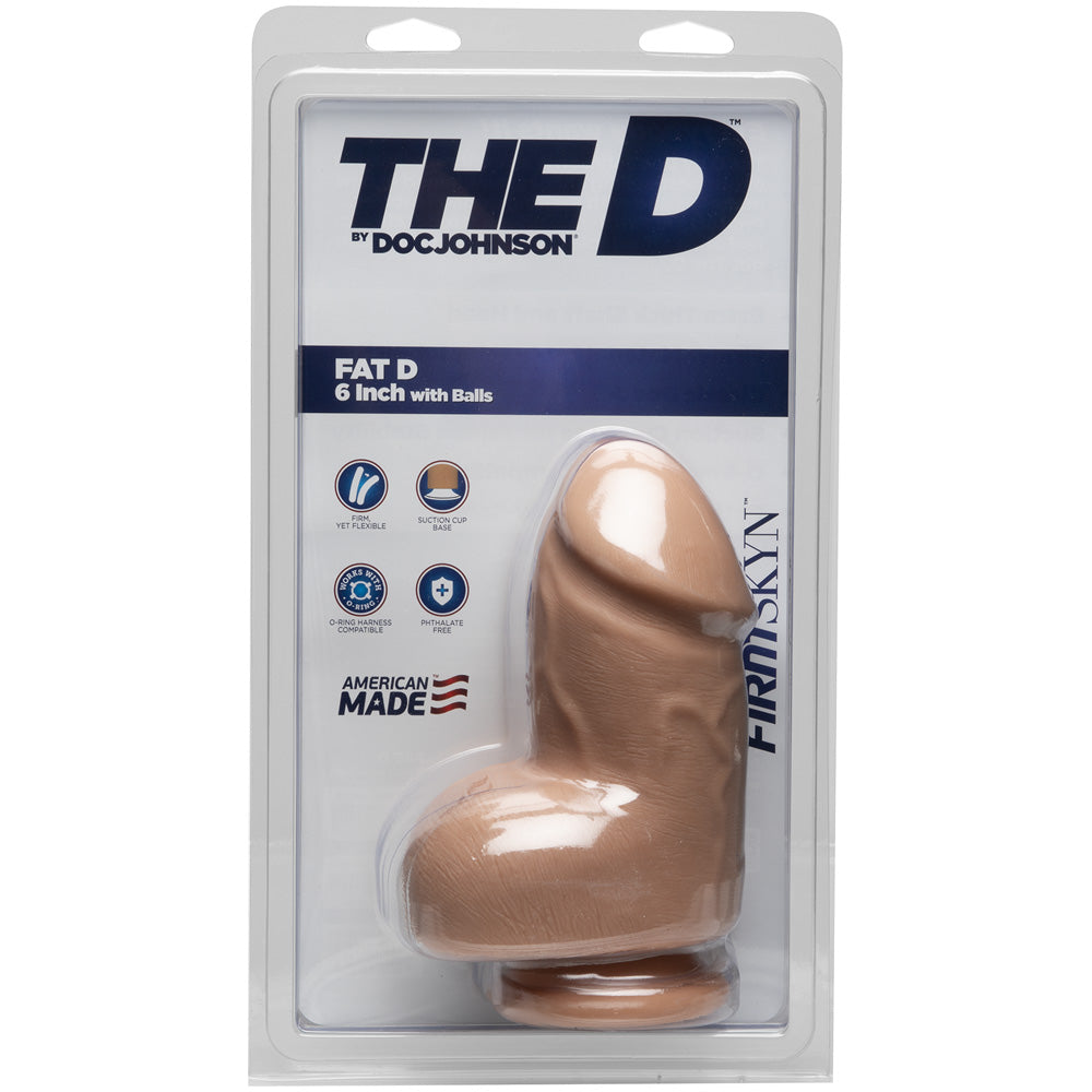 The D - Fat D 6" With Balls Firmskyn Vanilla | 782421073015 | Available at EroticWarehouse.com