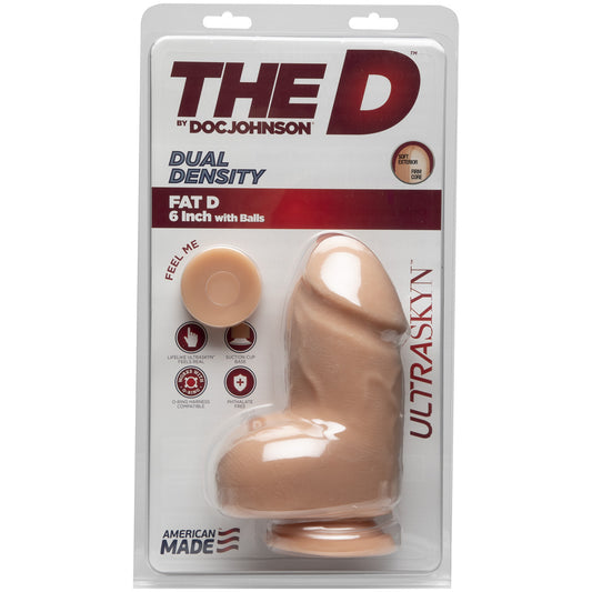 The D - Fat D 6" With Balls Ultraskyn Vanilla | 782421073077 | Available at EroticWarehouse.com