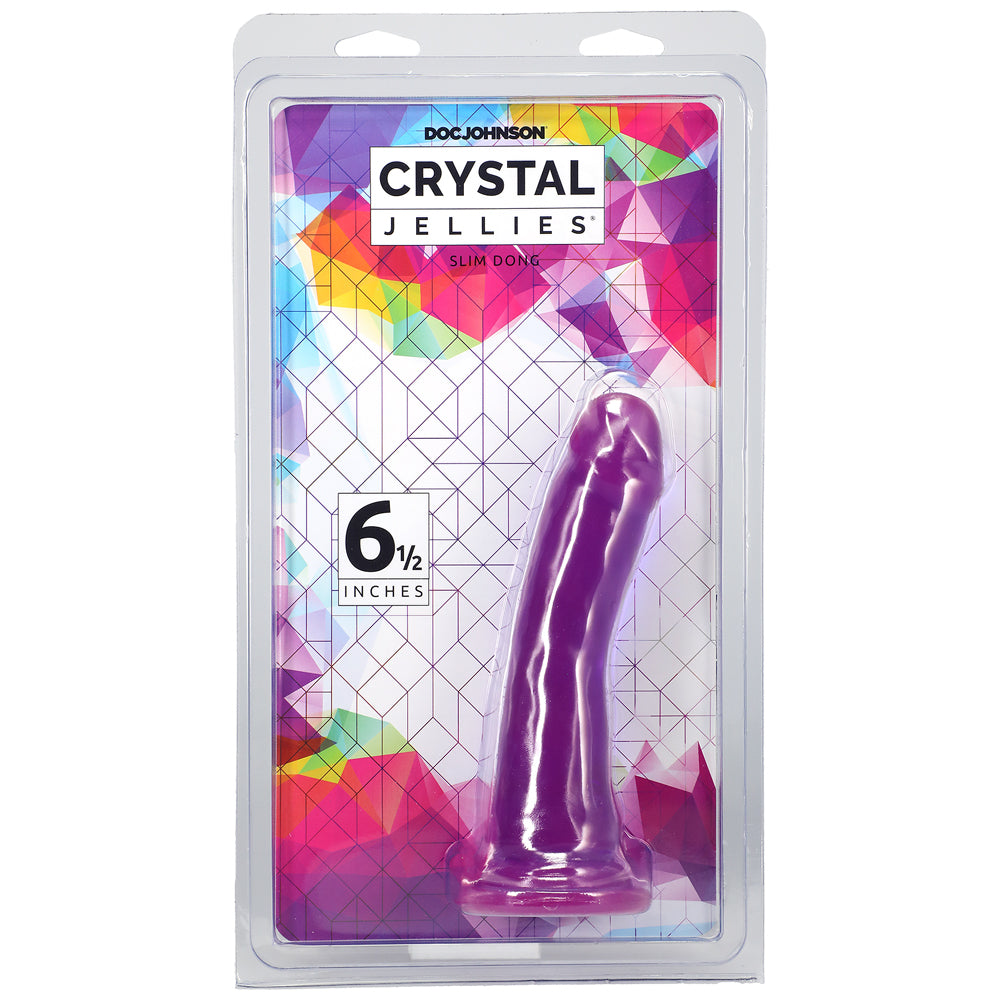 Crystal Jellies Slim Dong 6.5" Purple | 782421073169 | Available at EroticWarehouse.com