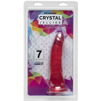 Crystal Jellies Thin Dong 7" Pink | 782421073176 | Available at EroticWarehouse.com