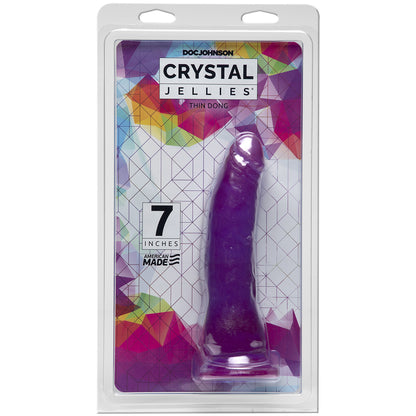 Crystal Jellies Thin Dong 7" Purple | 782421073190 | Available at EroticWarehouse.com