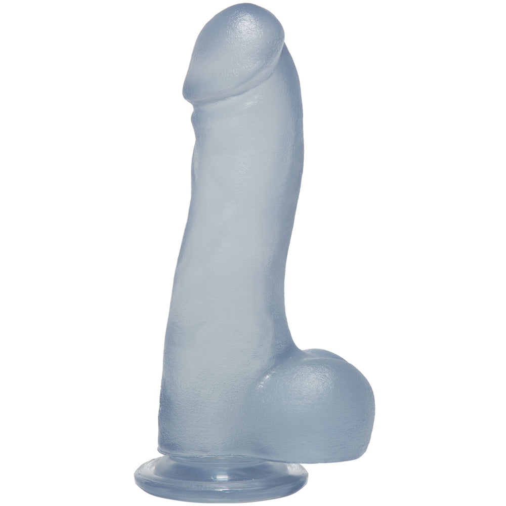 Crystal Jellies Master Cock With Balls 7.5" Clear | 782421073336 | Available at EroticWarehouse.com