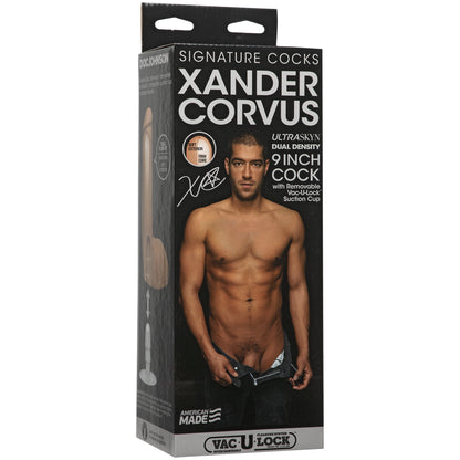 Signature Cocks Xander Corvus Ultraskyn 9" Cock with Removable Vac-U-Lock Suction Cup Vanilla | 782421073367 | Available at EroticWarehouse.com